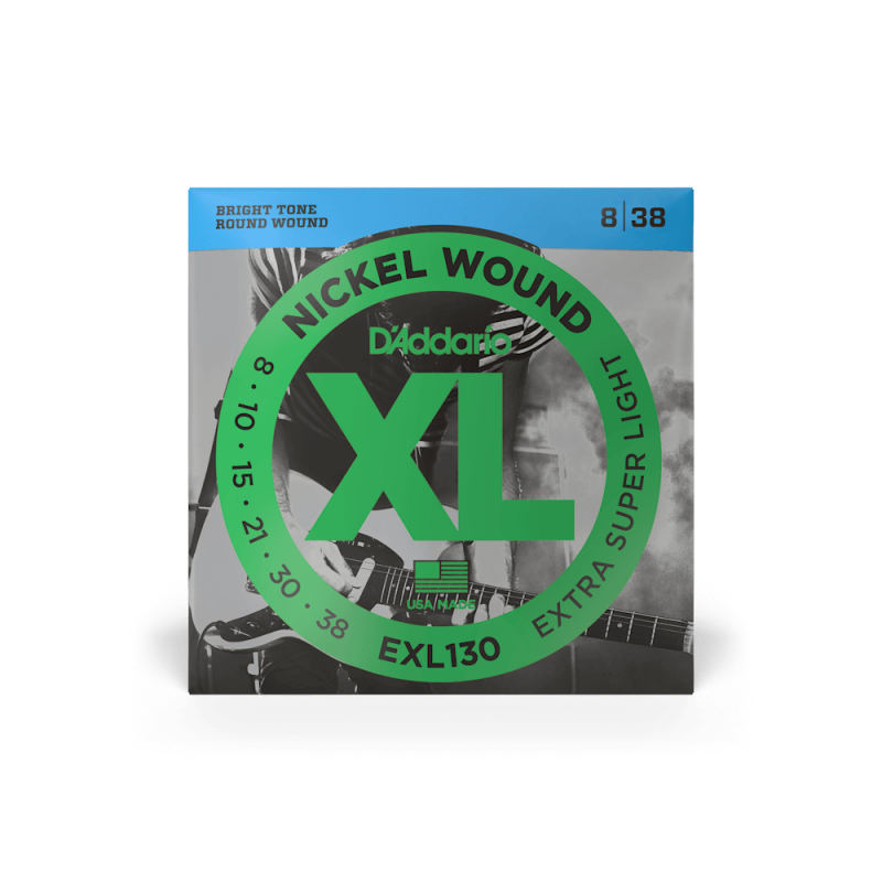 Набір струн D'ADDARIO EXL130 XL NICKEL WOUND EXTRA SUPER LIGHT (08-38)